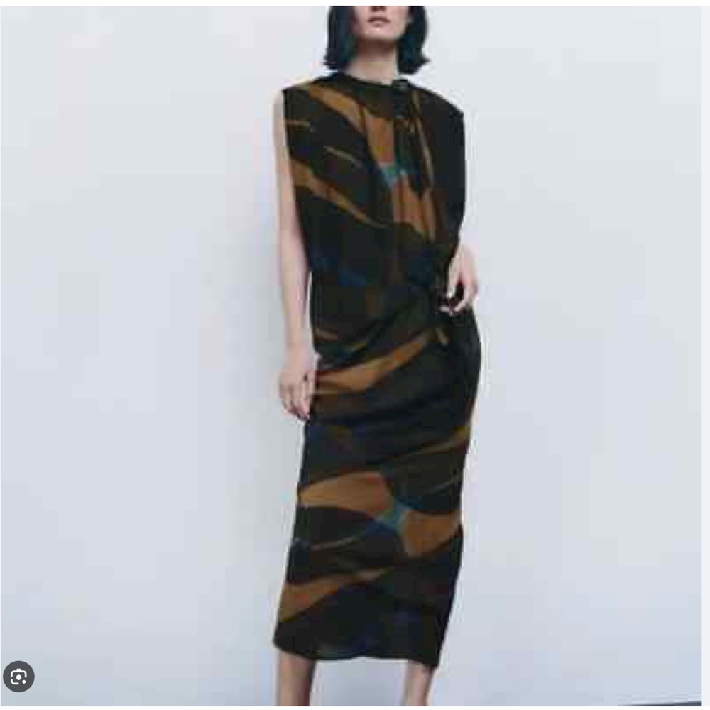ZARA NWT DRAPED DRESS LIMITED EDITION - Picture 2 of 12